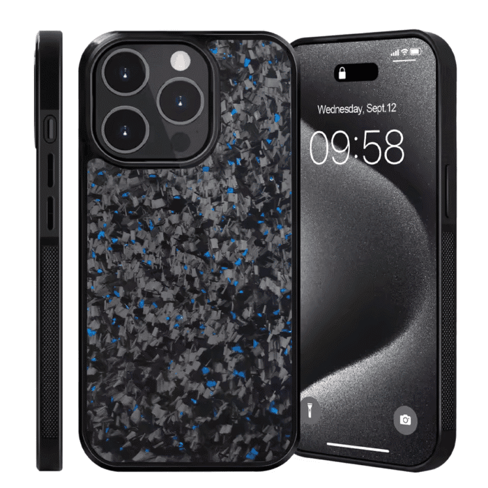 CarbonEdge - Karbonowo Niebieskie Etui do iPhone