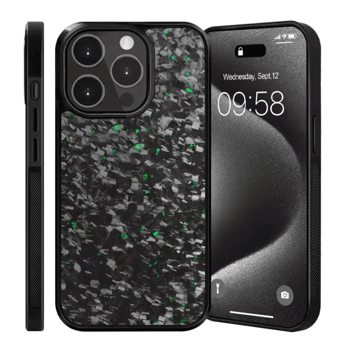 CarbonEdge - Karbonowo Zielone Etui do iPhone