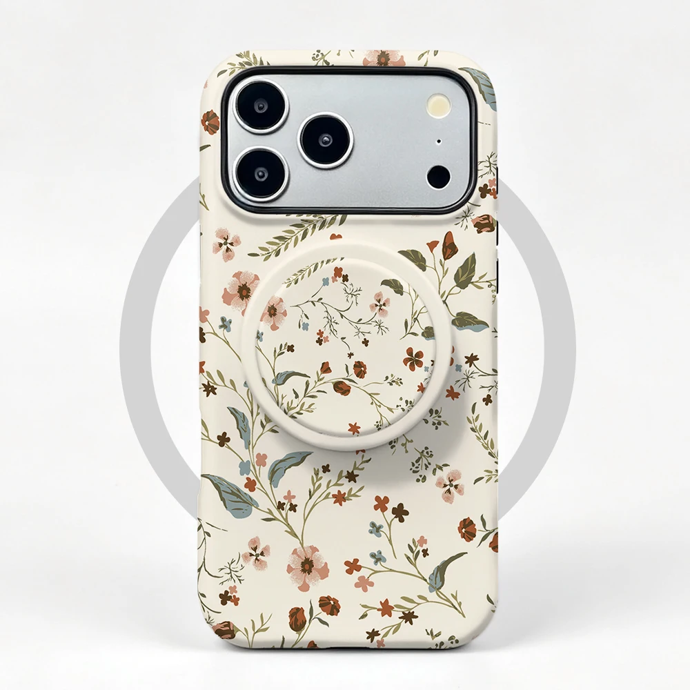 Etui iPhone 18 Pro Max Vintage Meadow MagSafe z uchwytem