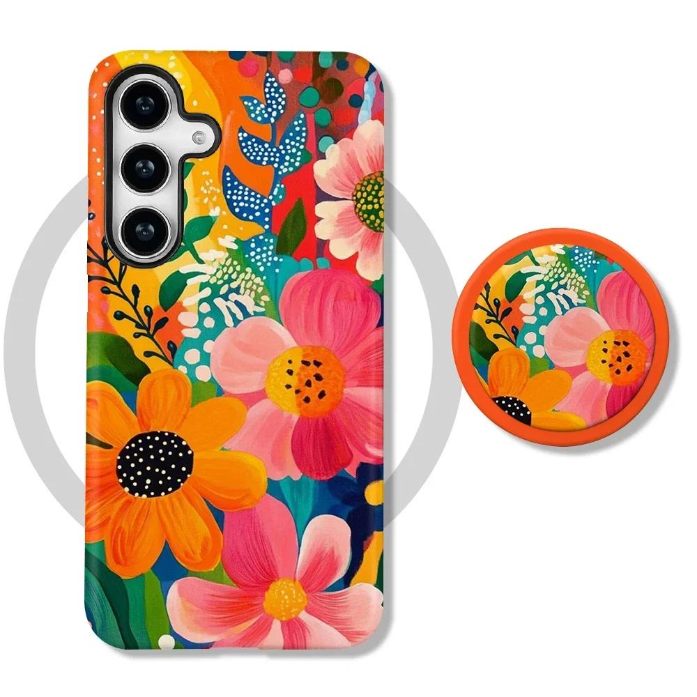 Etui Galaxy S22 Ultra Sunset Bloom MagSafe z uchwytem - zdjęcie 3
