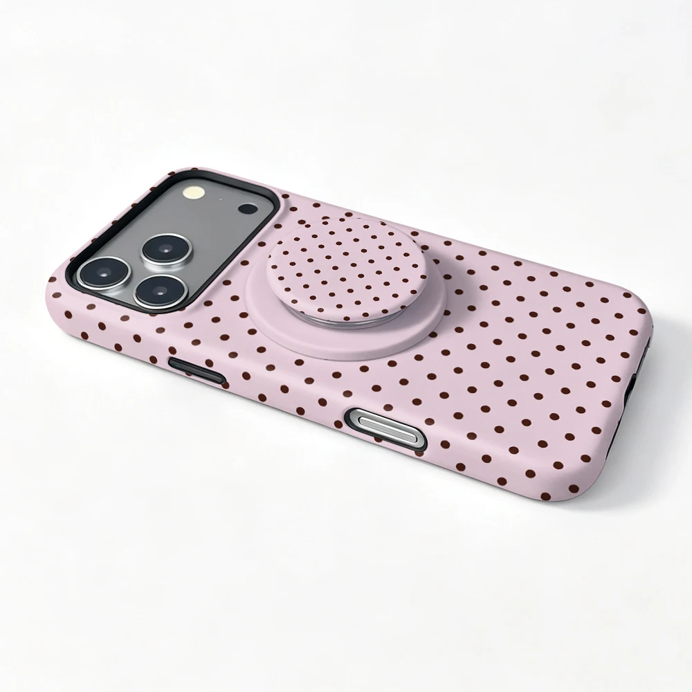 Etui iPhone 15 Pro Rose Dots MagSafe z uchwytem - zdjęcie 5