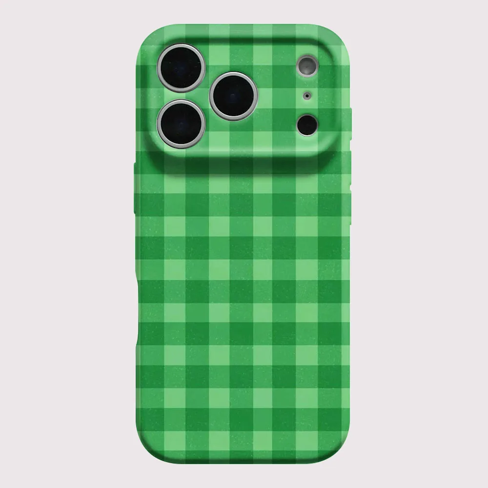 Etui iPhone 17 Pro Max Green Gingham