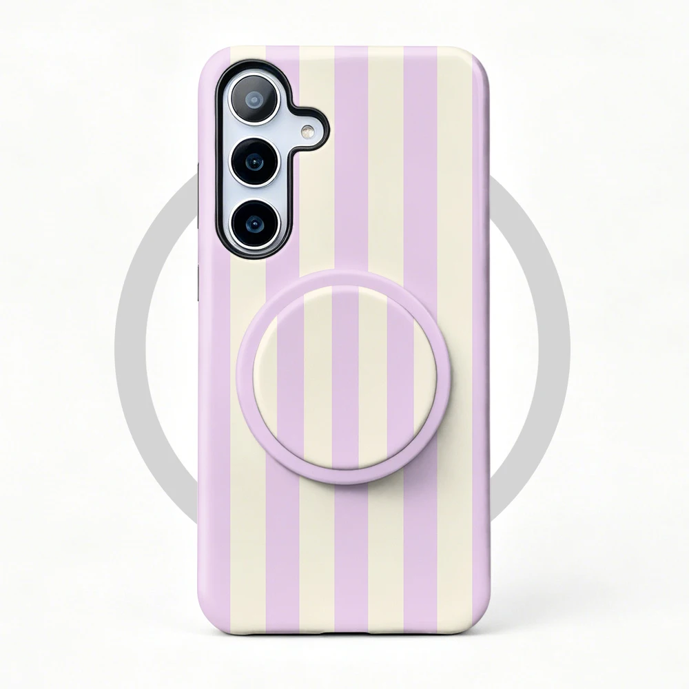 Etui Galaxy S26 Ultra Lavender Stripe MagSafe z uchwytem