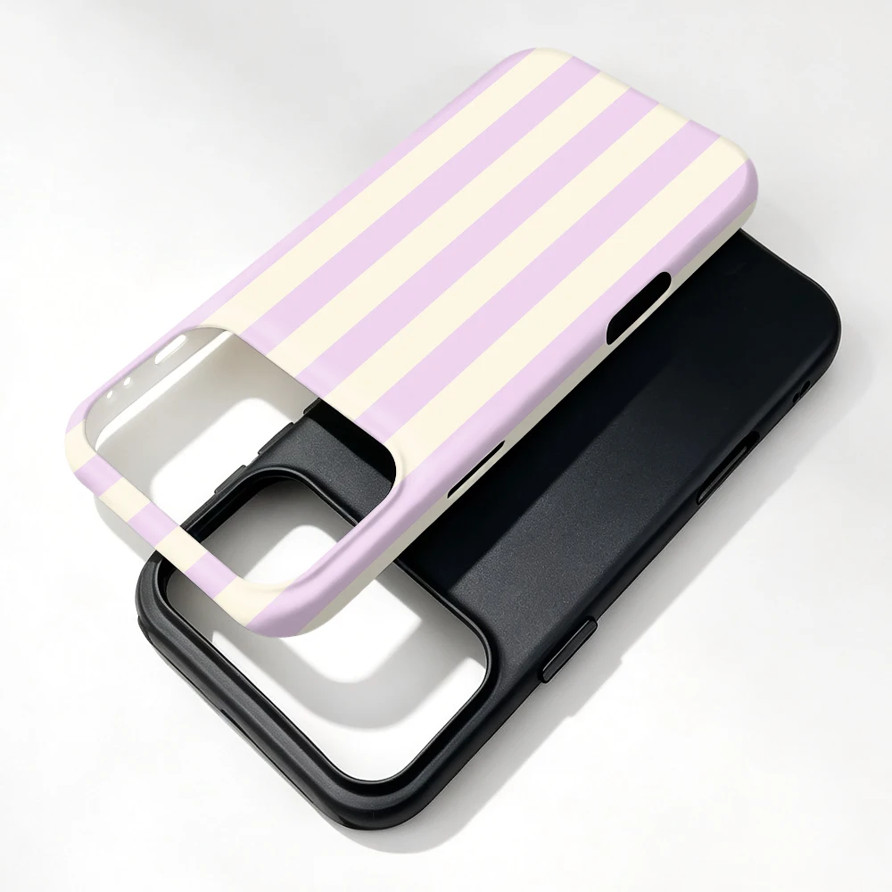 Etui iPhone 15 Pro Max Lavender Stripe MagSafe z uchwytem - zdjęcie 3