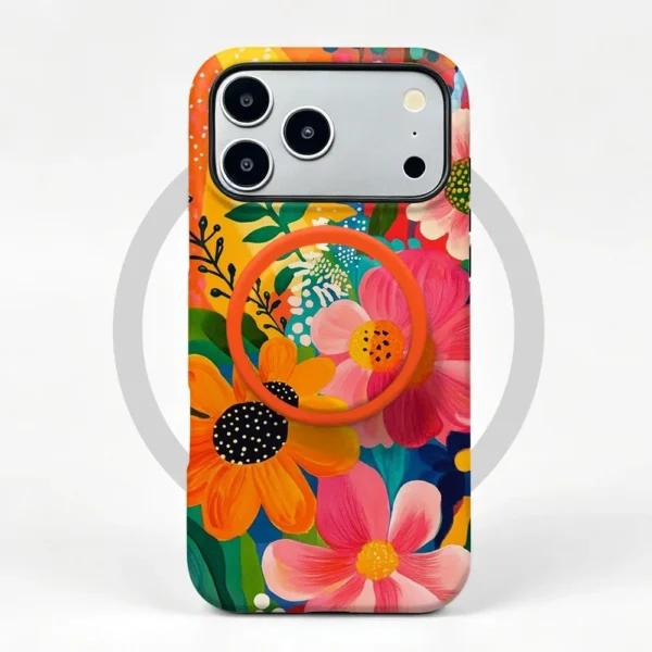 Etui iPhone 15 Pro Max Sunset Bloom MagSafe z uchwytem