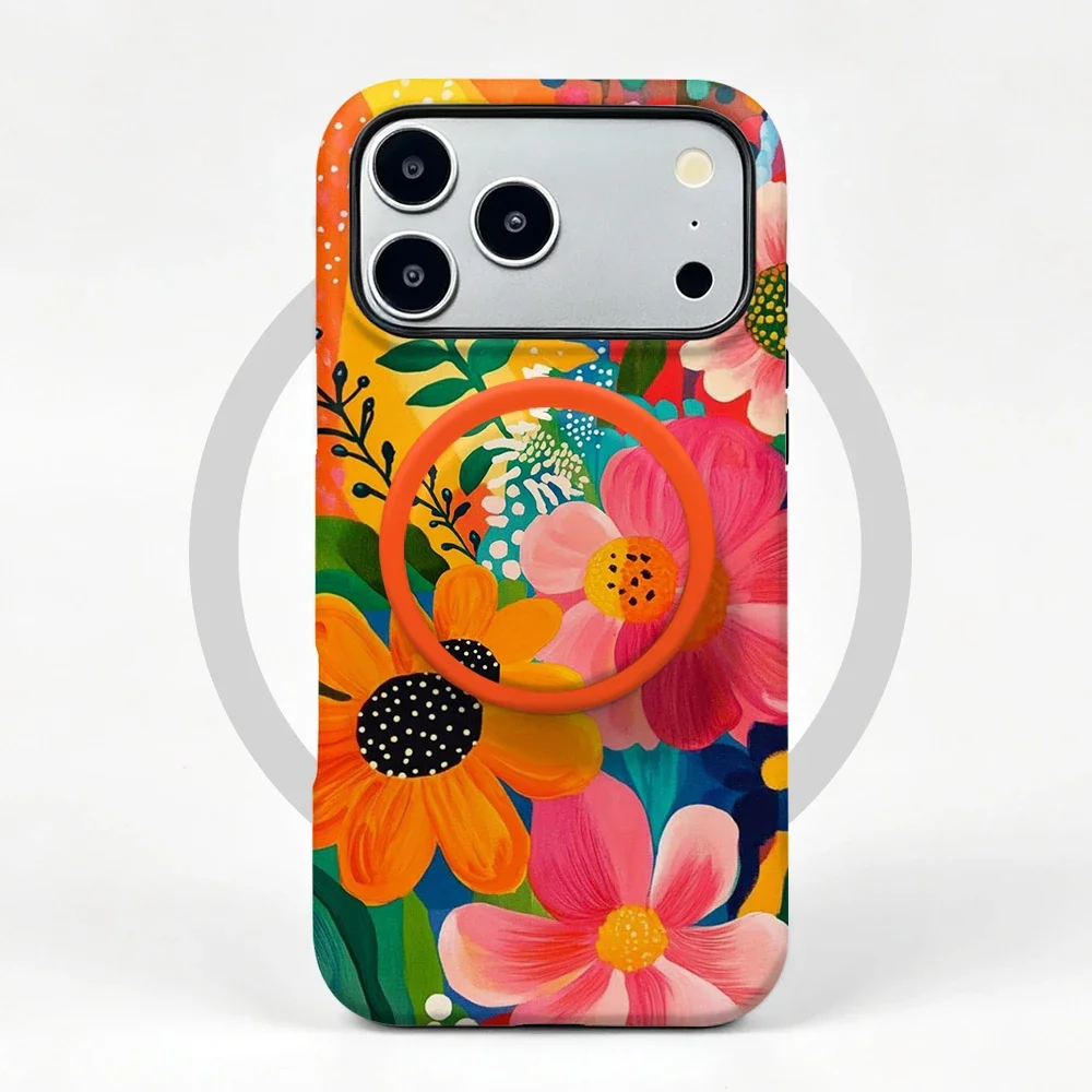 Etui iPhone 15 Pro Max Sunset Bloom MagSafe z uchwytem