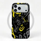 Etui iPhone 18 Pro Max Neon Scribble MagSafe z uchwytem