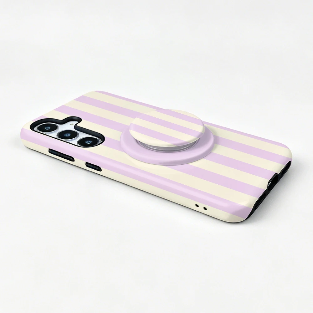 Etui Galaxy A26 Lavender Stripe MagSafe z uchwytem - zdjęcie 3