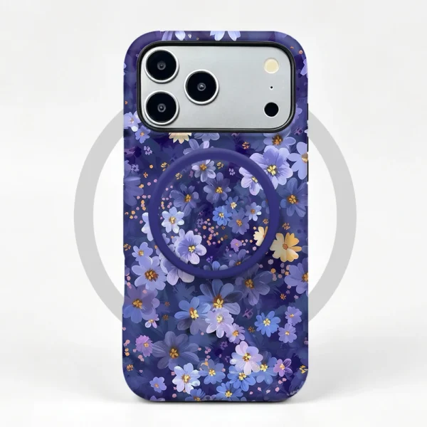 Etui iPhone 14 Plus Midnight Violet MagSafe z uchwytem