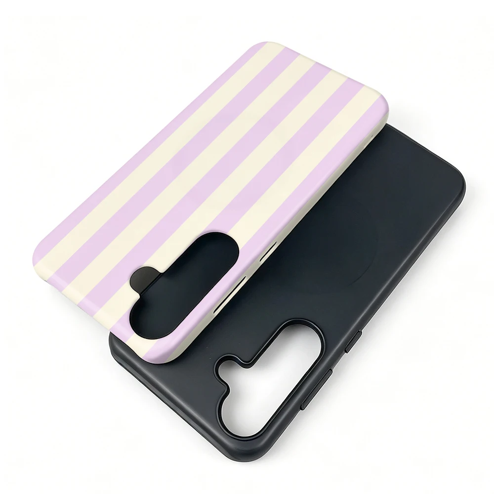 Etui Galaxy A26 Lavender Stripe MagSafe z uchwytem - zdjęcie 4