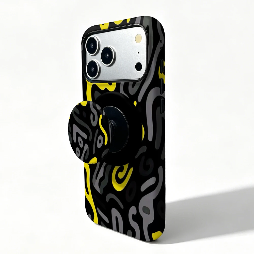 Etui Xiaomi 13T Neon Scribble MagSafe z uchwytem - zdjęcie 3