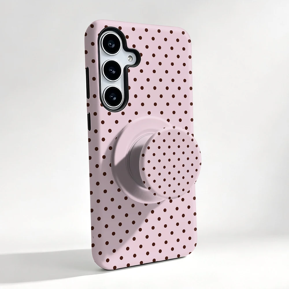 Etui Galaxy S21 FE Rose Dots MagSafe z uchwytem - zdjęcie 3