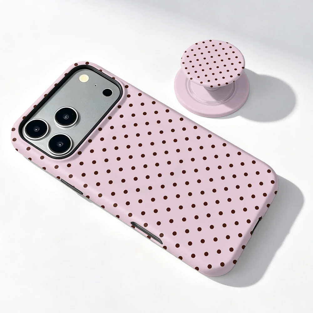 Etui iPhone 15 Pro Rose Dots MagSafe z uchwytem - zdjęcie 4