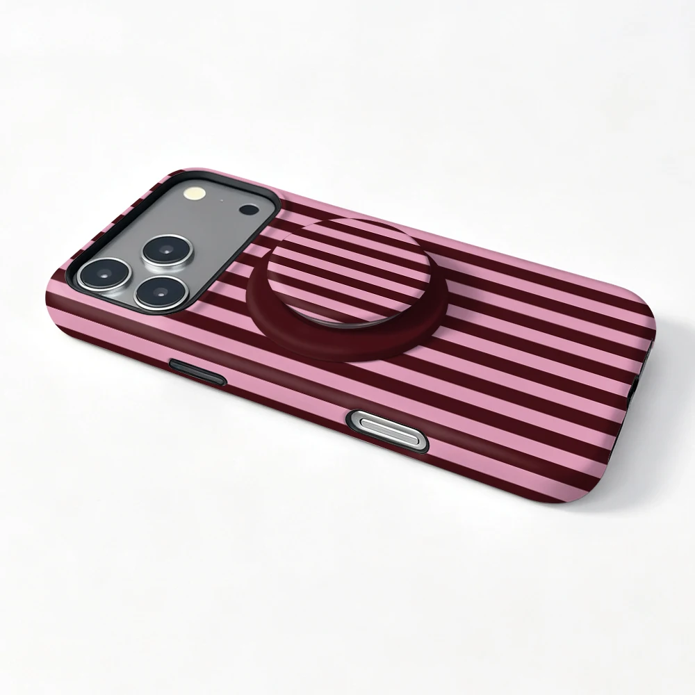 Etui iPhone 16 Pro Berry Stripe MagSafe z uchwytem - zdjęcie 3