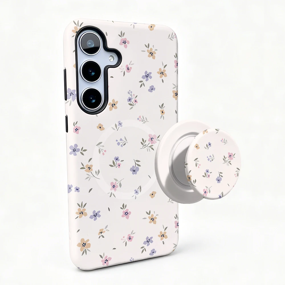 Etui Galaxy S22 Lilac Petals MagSafe z uchwytem - zdjęcie 4