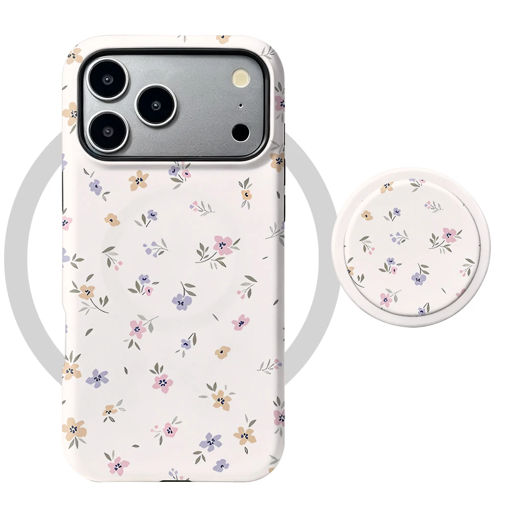 Etui iPhone 15 Pro Max Lilac Petals MagSafe z uchwytem - zdjęcie 5