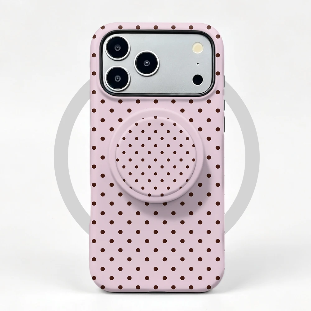 Etui iPhone 18 Pro Max Rose Dots MagSafe z uchwytem