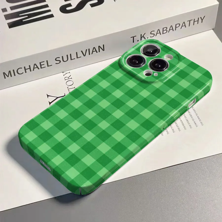 Etui iPhone 15 Pro Max Green Gingham - zdjęcie 4