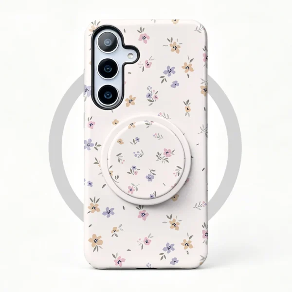 Etui Galaxy S22 Lilac Petals MagSafe z uchwytem