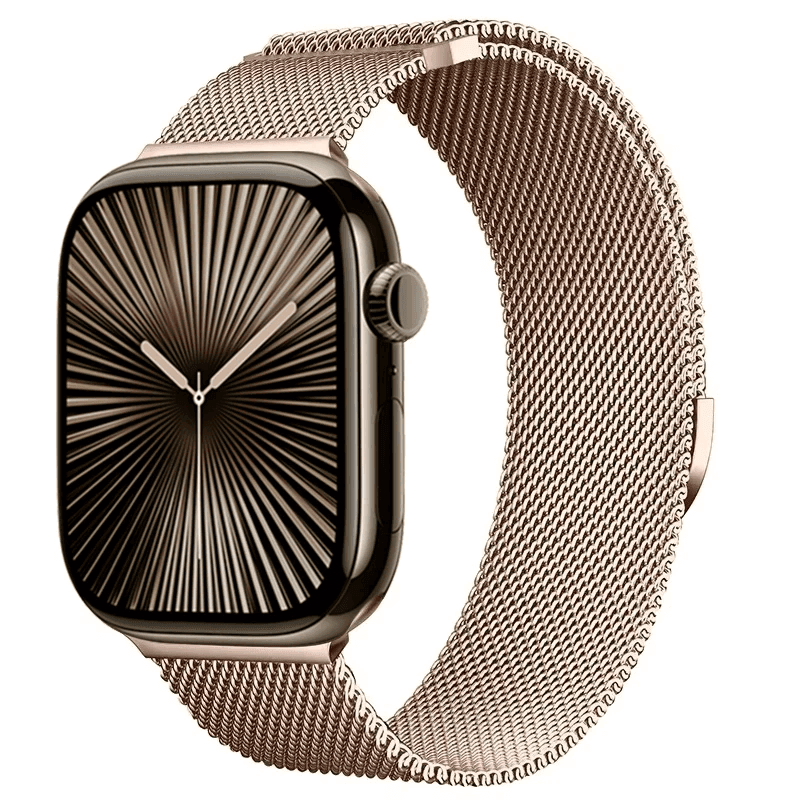 Mediolański Milanese Pasek do Apple Watch 42mm 44mm 45mm - Złoty Retro