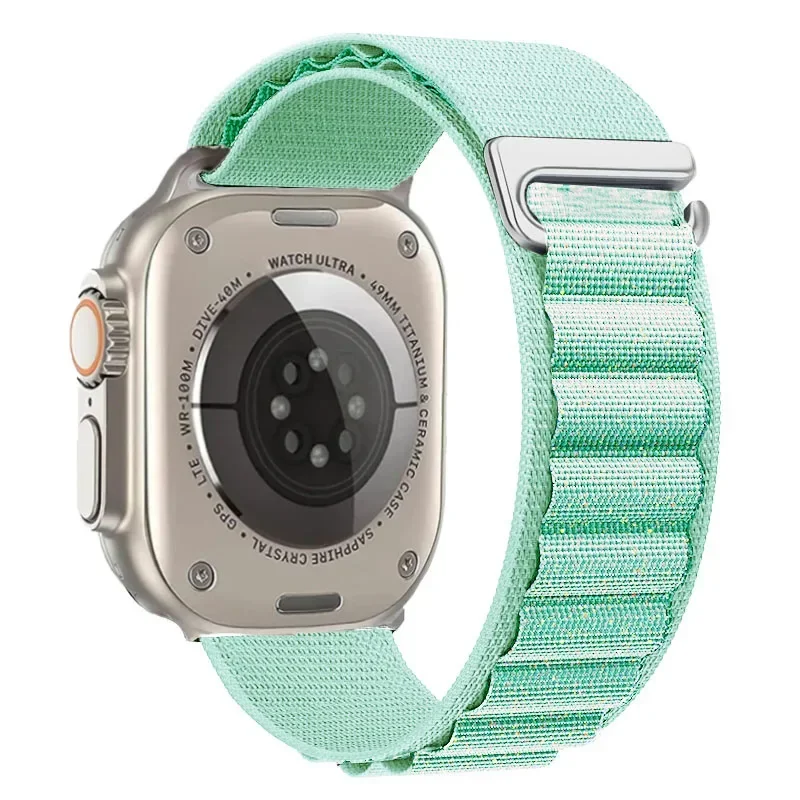 Pasek nylonowy do Apple Watch 42mm 44mm 45mm Alpine - Morski z połyskiem