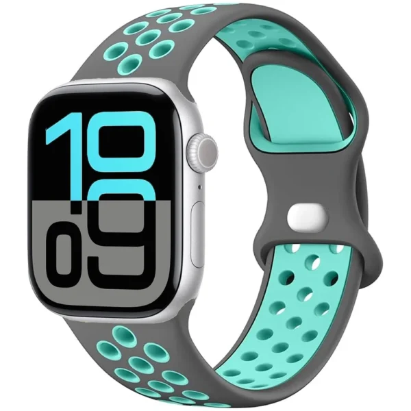 Pasek silikonowy do Apple Watch Seria 12/11/10 42mm Air Sport - Szaro-morski