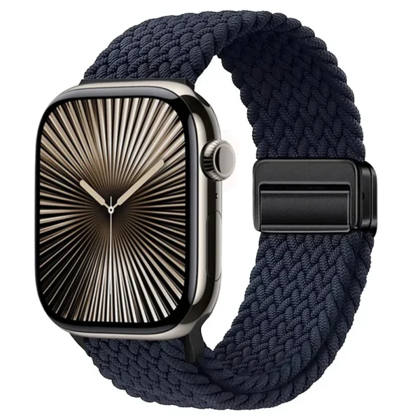 Pasek pleciony z magnesem do Apple Watch 42mm 44mm 45mm Braid Magnet - Grafitowy