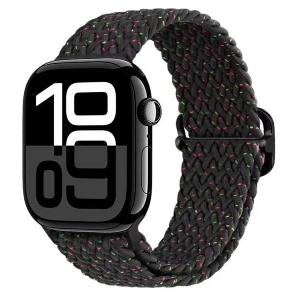 Pasek pleciony do Apple Watch 38mm 40mm 41mm Braid - Czarny (wzór 4)