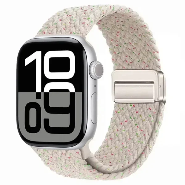 Pasek pleciony z magnesem do Apple Watch Ultra Seria 4/3/2/1 49mm Braid Magnet - Wiosenna wiśnia