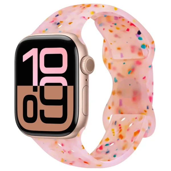 Pasek silikonowy do Apple Watch 38mm 40mm 41mm Air Sport - Przezroczysto-różowy