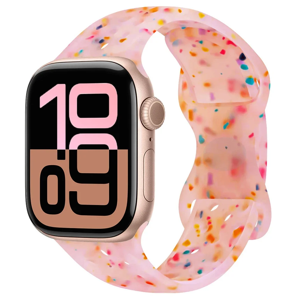 Pasek silikonowy do Apple Watch 38mm 40mm 41mm Air Sport - Przezroczysto-różowy