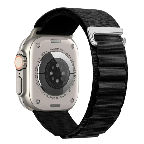 Pasek nylonowy do Apple Watch Seria 12/11/10 42mm Alpine - Czarny (wzór 2)