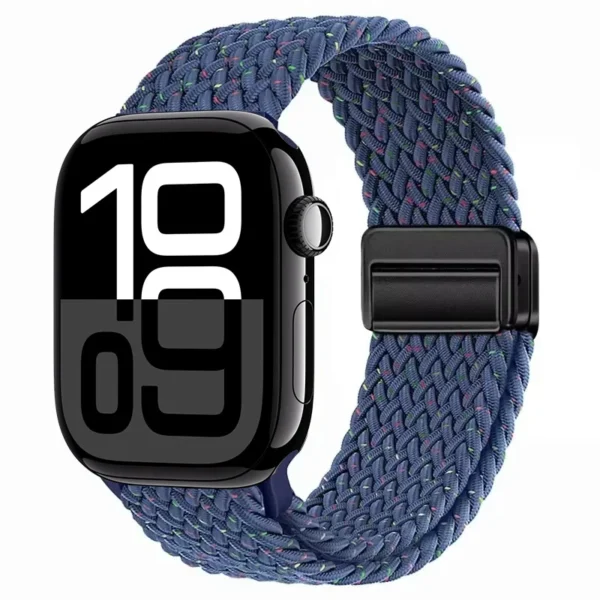 Pasek pleciony z magnesem do Apple Watch Seria 12/11/10 46mm Braid Magnet - Księżycowo-niebieski