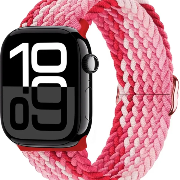 Pasek pleciony do Apple Watch 38mm 40mm 41mm Braid - Truskawkowy