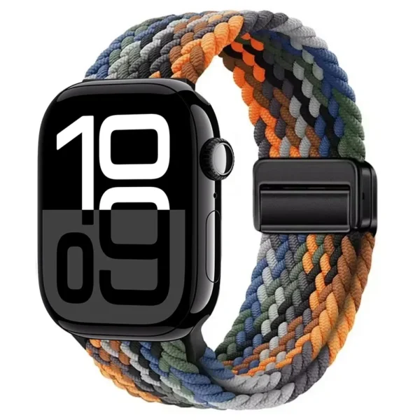 Pasek pleciony z magnesem do Apple Watch Seria 12/11/10 42mm Braid Magnet - Moro