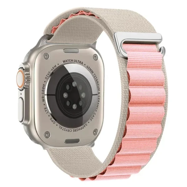 Pasek nylonowy do Apple Watch Seria 12/11/10 42mm Alpine - Księżycowo-różowy
