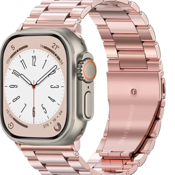 Bransoleta stalowa do Apple Watch Seria 12/11/10 46mm Link - Różowy