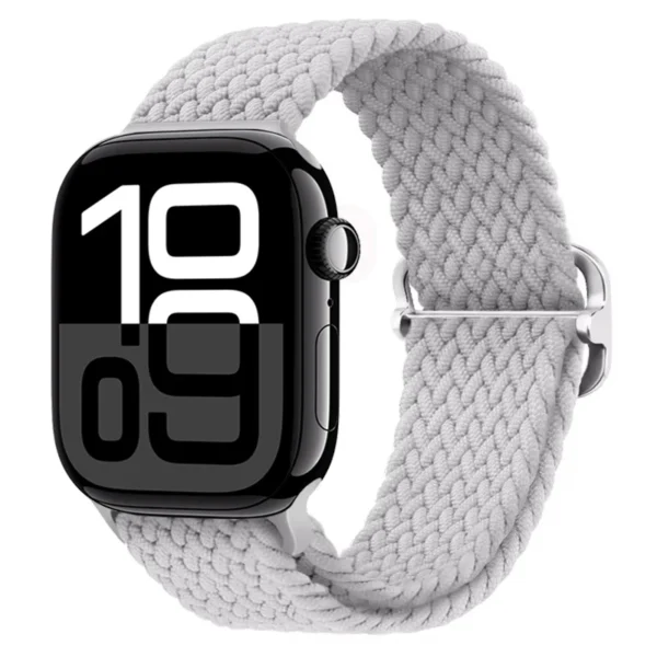 Pasek pleciony do Apple Watch 38mm 40mm 41mm Braid - Perłowa biel
