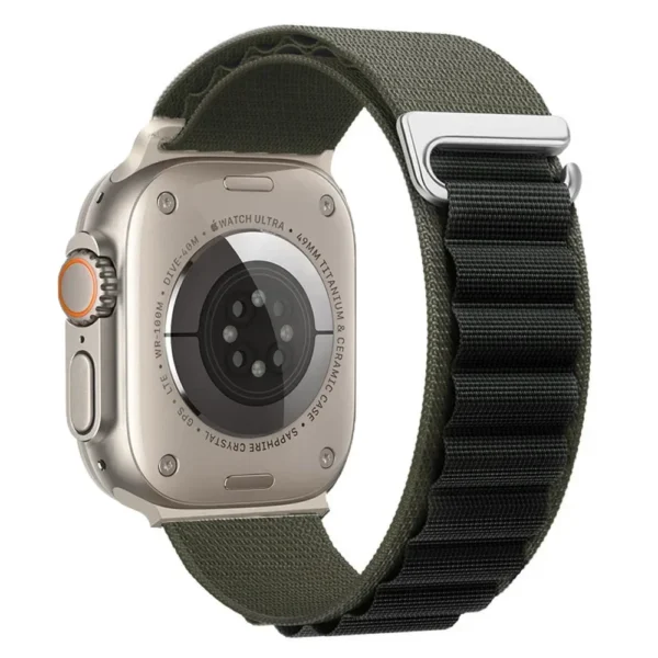 Pasek nylonowy do Apple Watch 38mm 40mm 41mm Alpine - Oliwkowo-czarny