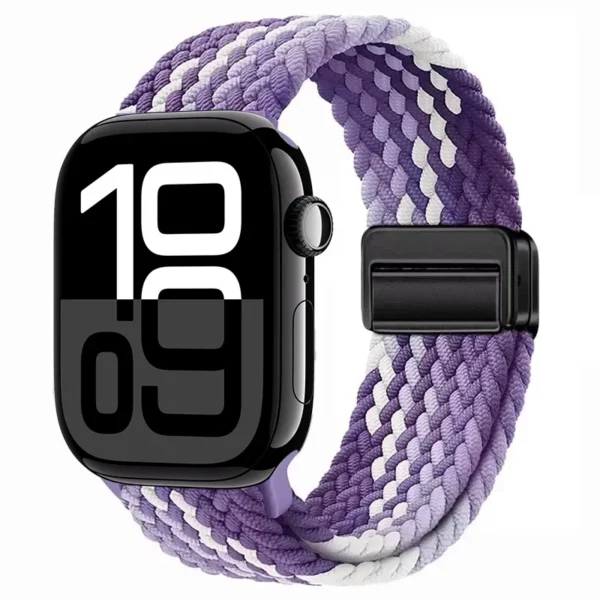 Pasek pleciony z magnesem do Apple Watch Ultra Seria 4/3/2/1 49mm Braid Magnet - Winogronowy