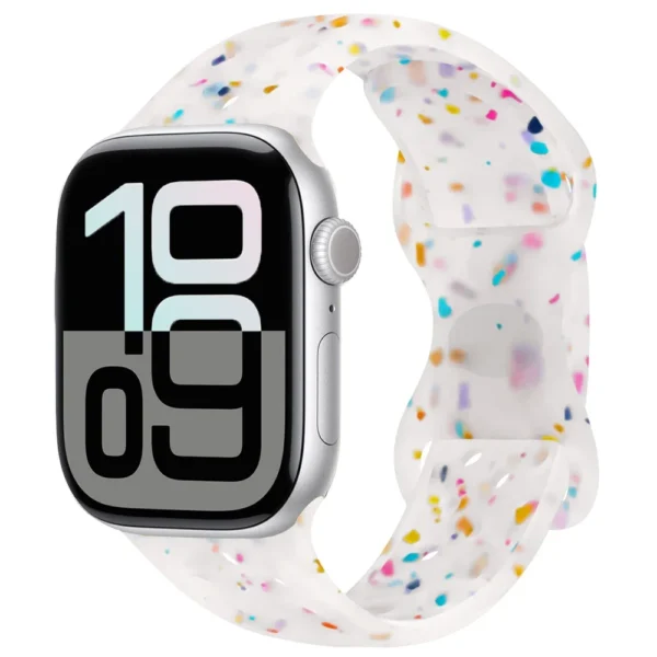 Pasek silikonowy do Apple Watch 38mm 40mm 41mm Air Sport - Przezroczysto-biały