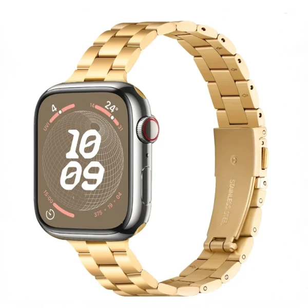 Bransoleta damska do Apple Watch Seria 12/11/10 46mm Slim - Złoty (wzór 2)