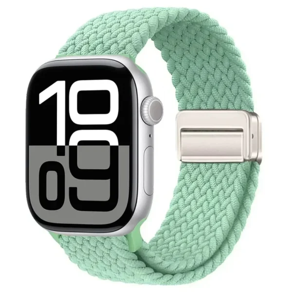 Pasek pleciony z magnesem do Apple Watch 42mm 44mm 45mm Braid Magnet - Pistacjowy