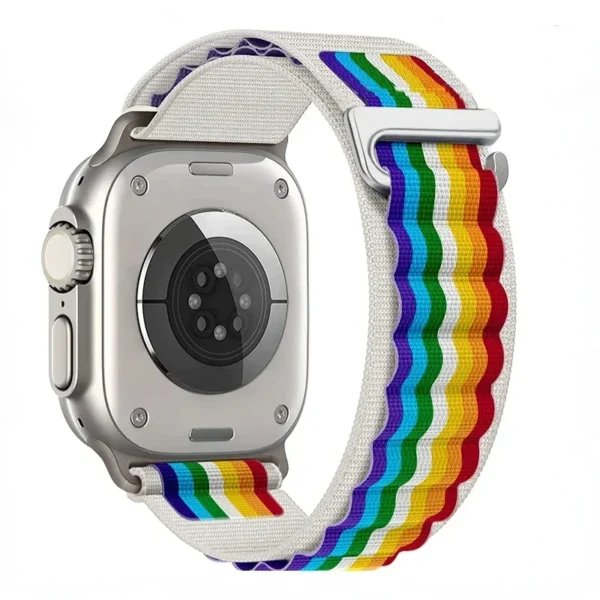 Pasek nylonowy do Apple Watch 38mm 40mm 41mm Alpine - Tęczowy