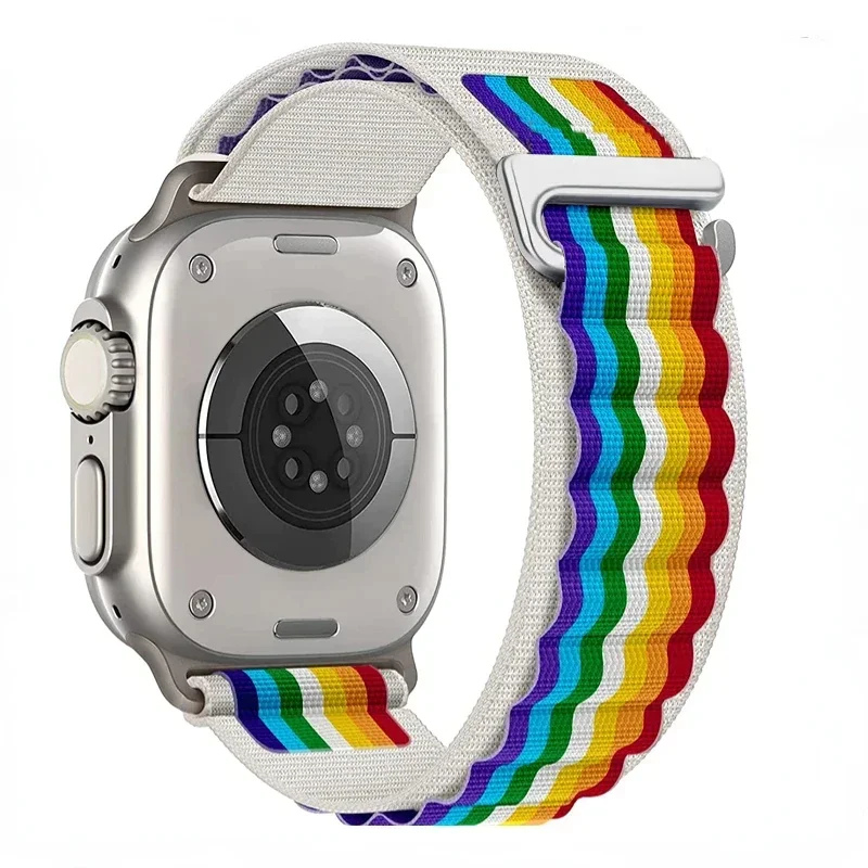 Pasek nylonowy do Apple Watch 38mm 40mm 41mm Alpine - Tęczowy