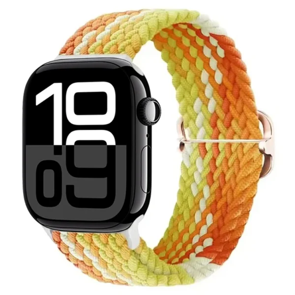 Pasek pleciony do Apple Watch Ultra Seria 4/3/2/1 49mm Braid - Pomarańczowy (wzór 3)