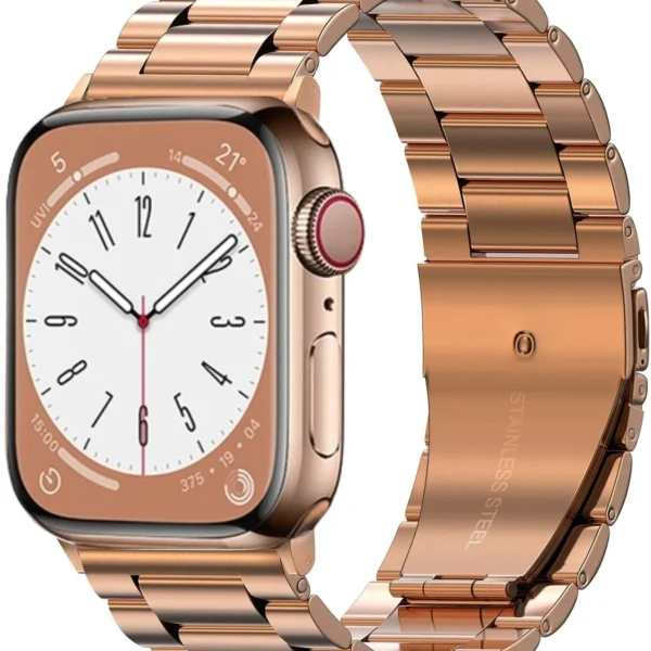 Bransoleta stalowa do Apple Watch Seria 12/11/10 42mm Link - Różowe złoto