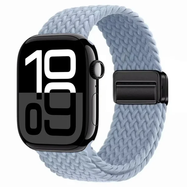 Pasek pleciony z magnesem do Apple Watch Seria 12/11/10 46mm Braid Magnet - Skalny błękit