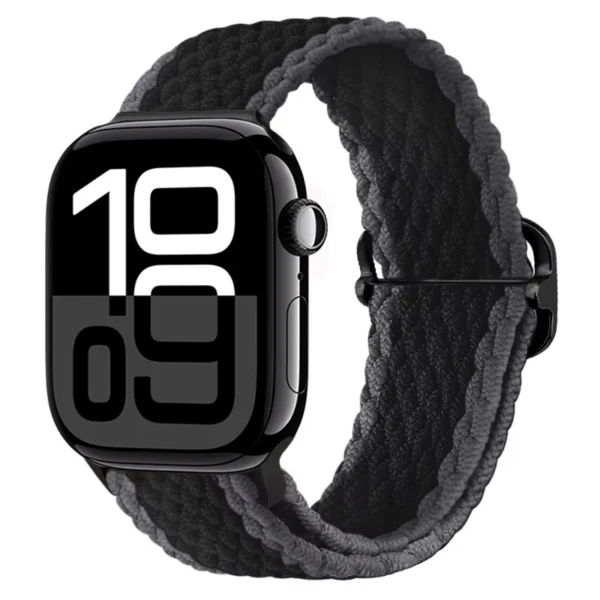 Pasek pleciony do Apple Watch Ultra Seria 4/3/2/1 49mm Braid - Czarny (wzór 3)