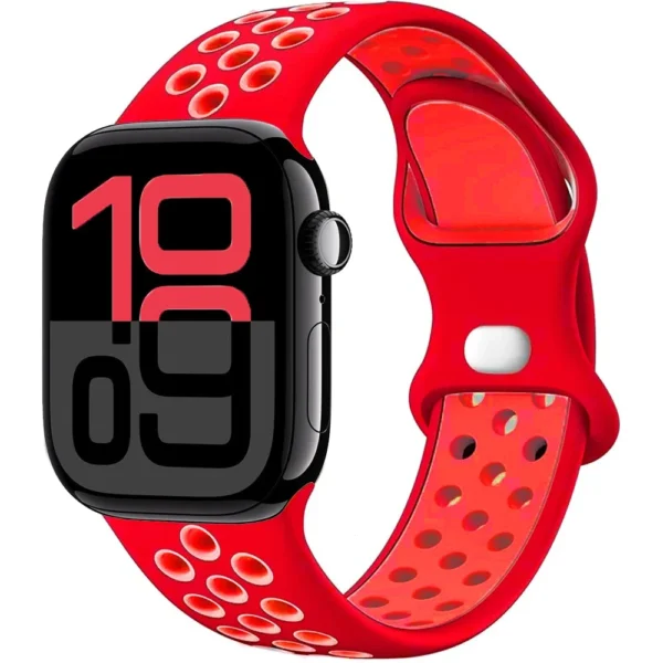 Pasek silikonowy do Apple Watch 38mm 40mm 41mm Air Sport - Czerwony